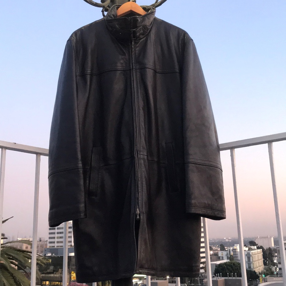 Men’s Versace Classic V2 3/4 Leather Jacket Coat